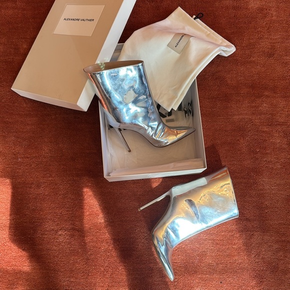 Alexandre Vauthier Silver Boots - Picture 1 of 12